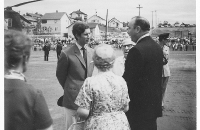 Prince Charles of Wales opening first Silveroc Mines Flin Flon mine in 1978